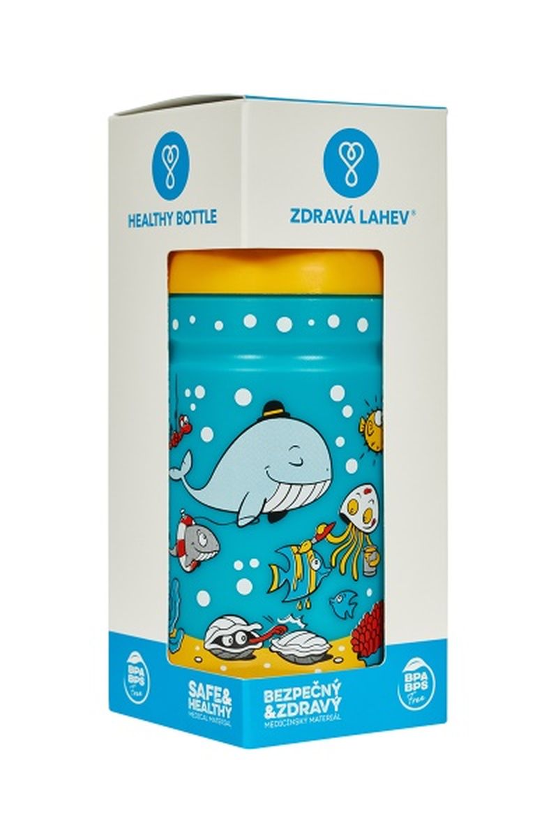 Zdravá lahev Mořský svět 0,5 l - transparentní - VÝPRODEJ